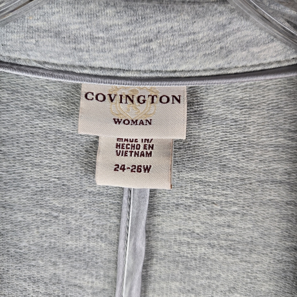 NEW Covington Cotton Stretch Comfort Knit Blazer Jacket Womens Plus Size 24/26W - Picture 3 of 16